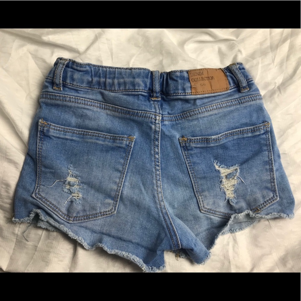 Girls play lot of 2 pcs. INDIGO capri ZARA Jeans 8 - Picture 9 of 14